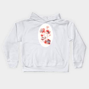 Red poppies Kids Hoodie